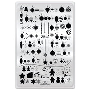 UberChic Beauty The Ultimate DIY: Ornaments & Cookies Stamping Plate Light Gray