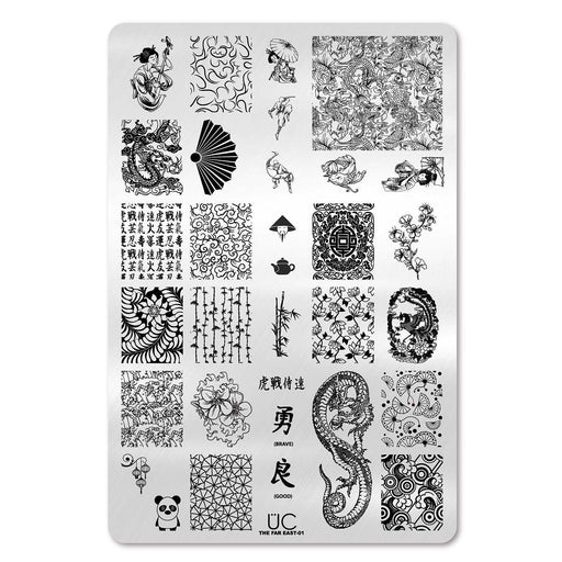 UberChic Beauty Far East-01 Stamping Plate Black
