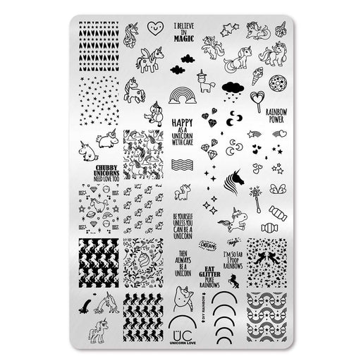 UberChic Beauty Unicorn Love Stamping Plate Lavender