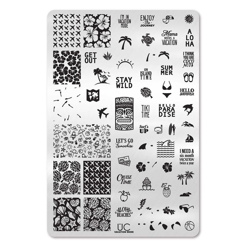 UberChic Beauty Vacation Mode Stamping Plate Lavender