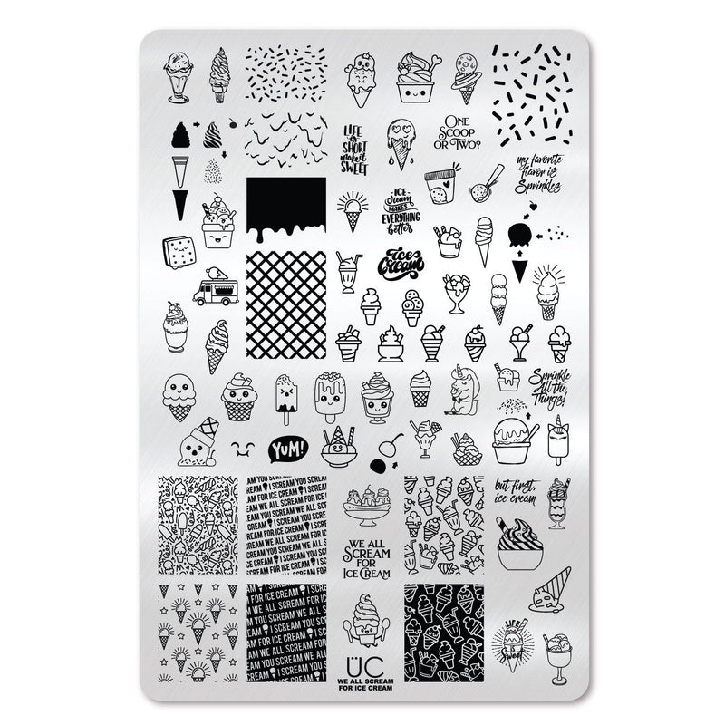 UberChic Beauty We All Scream For Ice Cream Stamping Plate Lavender