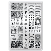 UberChic Beauty Welcome Spring Stamping Plate Light Gray