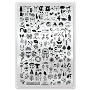UberChic Beauty Woodland Chic-02 Stamping Plate Light Gray