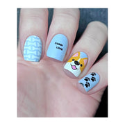 UberChic Beauty Corgi Love Stamping Plate Gray