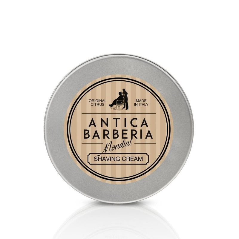 Antica Barberia Mondial US Original Citrus Solid Shaving Cream in Aluminum Jar 150ml Shave Prep White Smoke