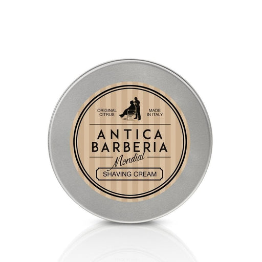 Antica Barberia Mondial US Original Citrus Solid Shaving Cream in Aluminum Jar 150ml Shave Prep White Smoke