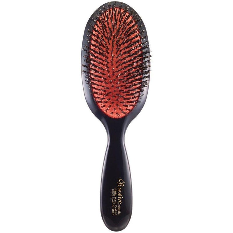Creative Pro Hair Tools Classic Signature Paddle Boar Bristle Hair Brush Hair Brush White Smoke Petite Boar Bristle