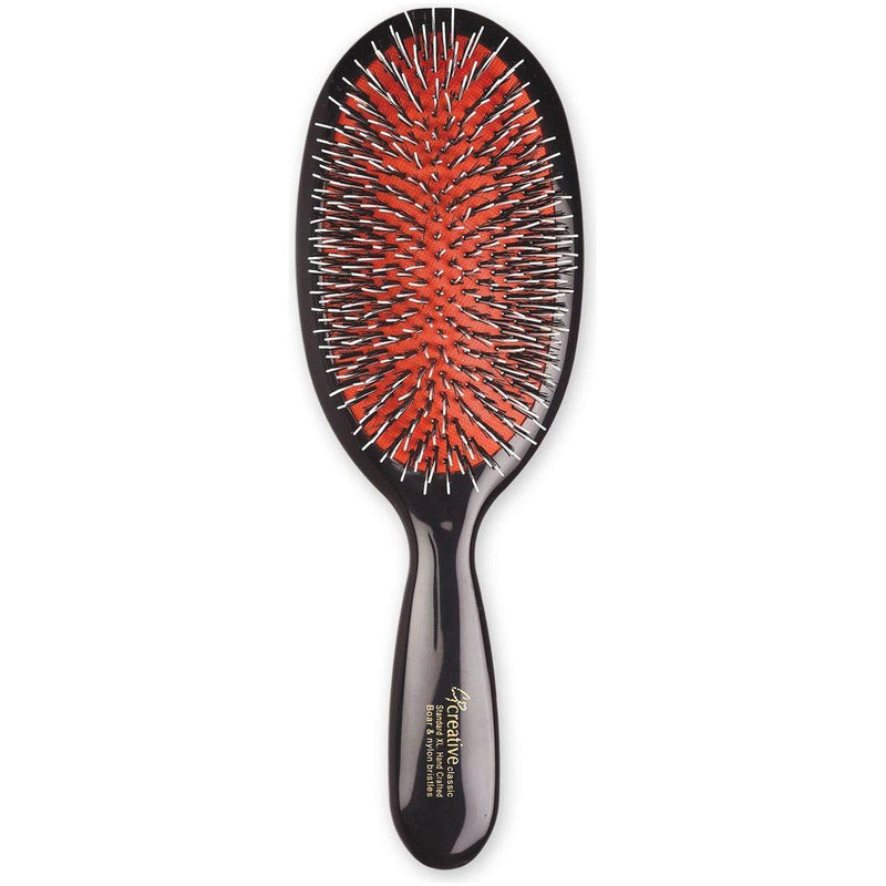 Creative Pro Hair Tools Classic Signature Paddle Boar Bristle Hair Brush Hair Brush White Smoke XL Mixed Bristle