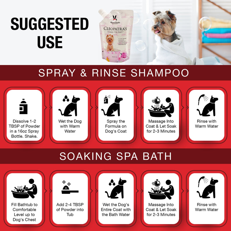 Warren London Cleopatra's Doggy Milk Bath Spa Product White Smoke 32oz,12oz