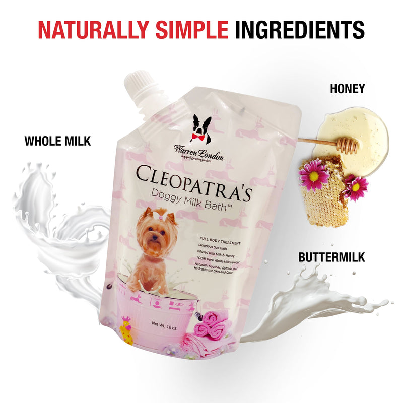 Warren London Cleopatra's Doggy Milk Bath Spa Product White Smoke 32oz,12oz