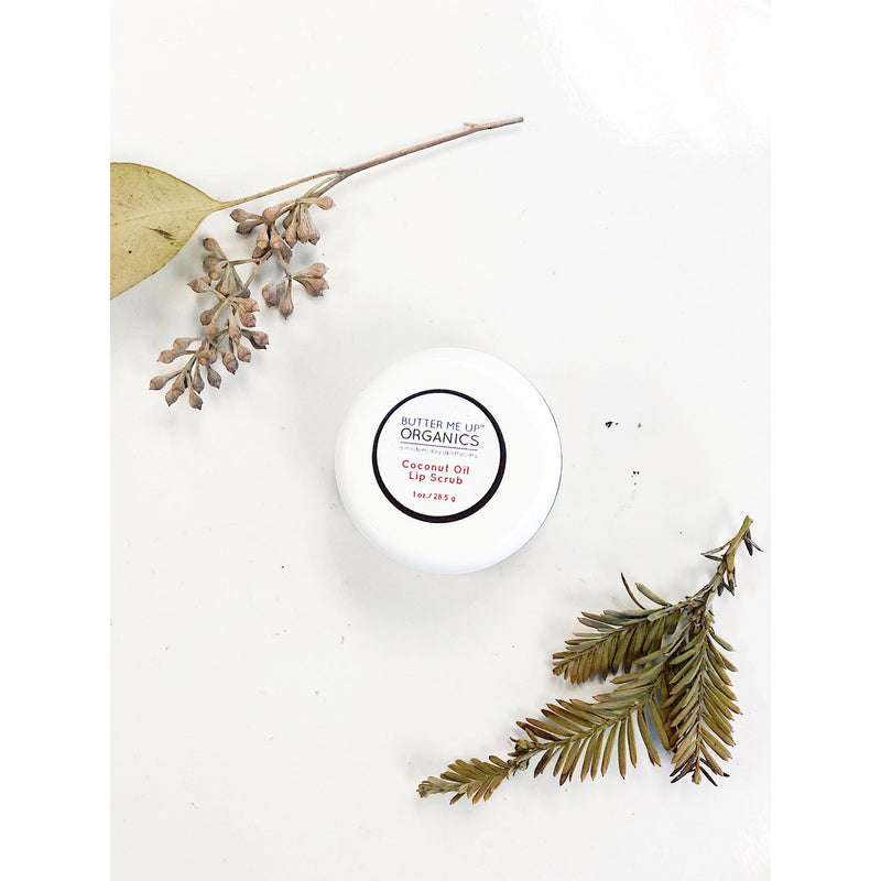 Butter Me Up Organics Organic Coconut Lip Scrub Face White Smoke