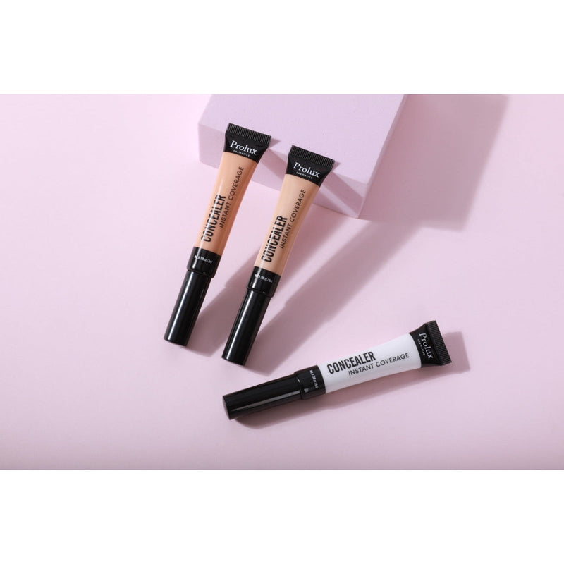 Prolux Cosmetics Instant Coverage Concealer concealer Lavender 1 Frost,2 Vanilla,3 Chai,4 Taffy,5 Golden Beige,6 Wheat,7 Honey,8 Pebble,9 Warm Sienna,10 Brown Sugar,11 Cinnamon,12 Hazelnut,13 Deep Rum,14 Deep Mocha,15 Deep Ebony,16 Deep Chocolate