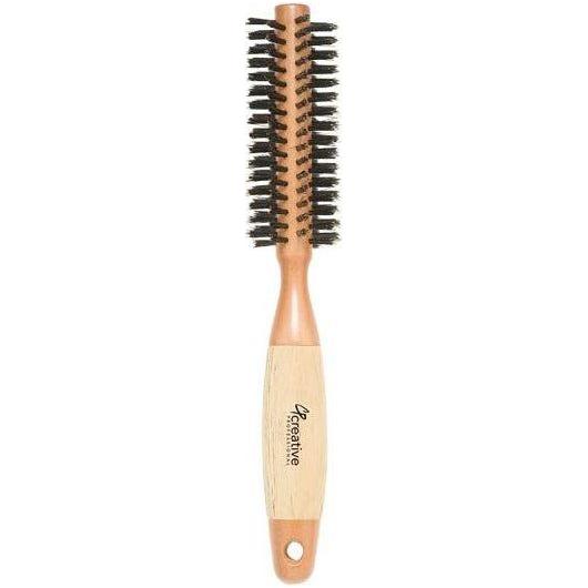 Creative Pro Hair Tools Eco-Friendly Boar Bristle Round Hair Brush Hair Brush White Smoke CR1 (1.5")