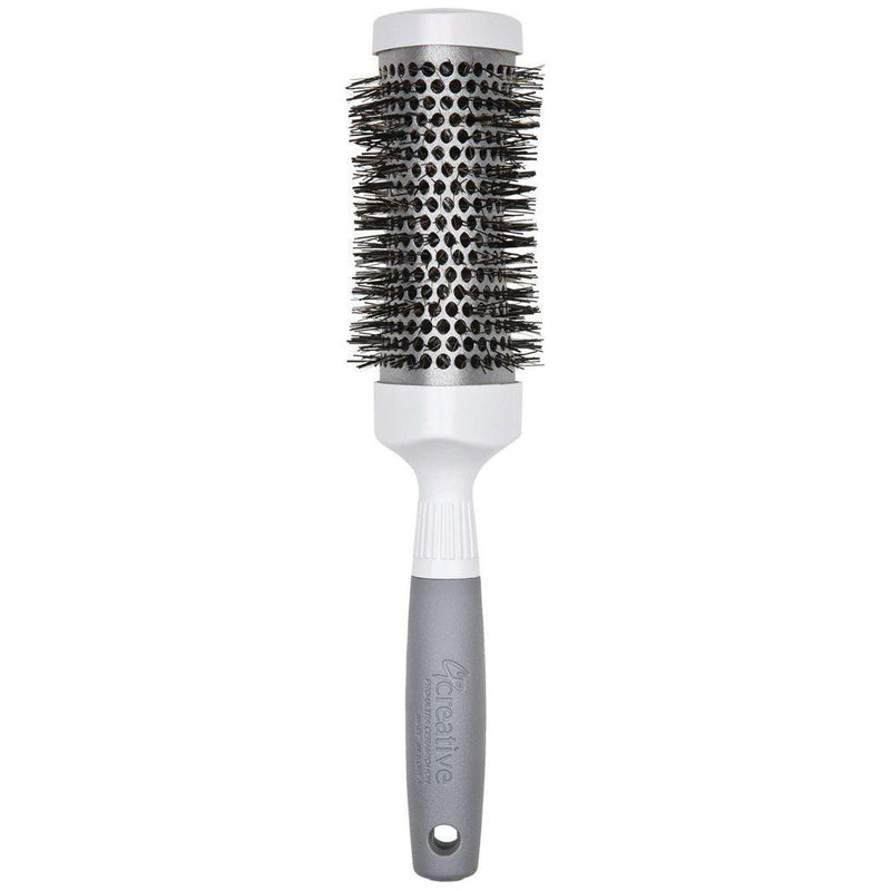 Creative Pro Hair Tools T-Curve Silver Nano Ionic Hair Brush Hair Brush White Smoke 100-TC (2.5")