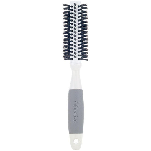 Creative Pro Hair Tools Ceramic Barrel Round Boar Bristle Hair Brush for Thick Hair Hair Brush White Smoke 101-ME (1.75")