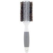 Creative Pro Hair Tools Ceramic Barrel Round Boar Bristle Hair Brush for Thick Hair Hair Brush White Smoke 103-ME (2.5")