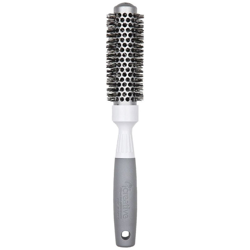 Creative Pro Hair Tools Pro-Silver Nano and Wavy Ion Bristle Hair Brush Hair Brush White Smoke 130-NANO (1.75")