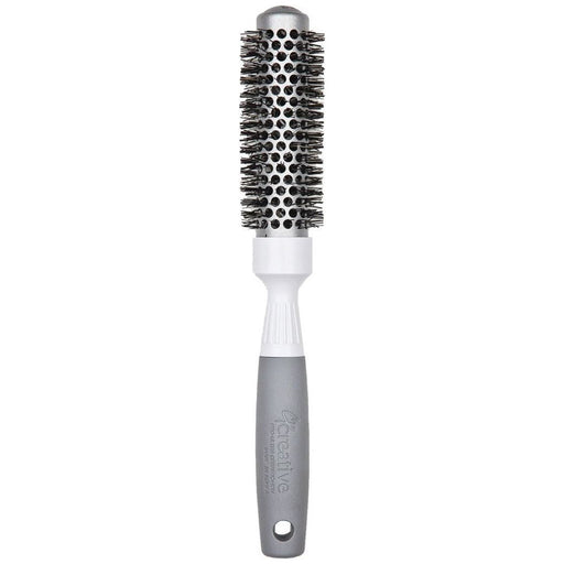 Creative Pro Hair Tools Pro-Silver Nano and Wavy Ion Bristle Hair Brush Hair Brush White Smoke 130-NANO (1.75")