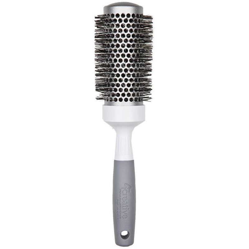 Creative Pro Hair Tools Pro-Silver Nano and Wavy Ion Bristle Hair Brush Hair Brush White Smoke 132-NANO (2.75")