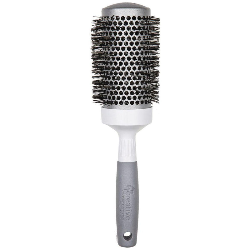 Creative Pro Hair Tools Pro-Silver Nano and Wavy Ion Bristle Hair Brush Hair Brush White Smoke 133-NANO (3.25")