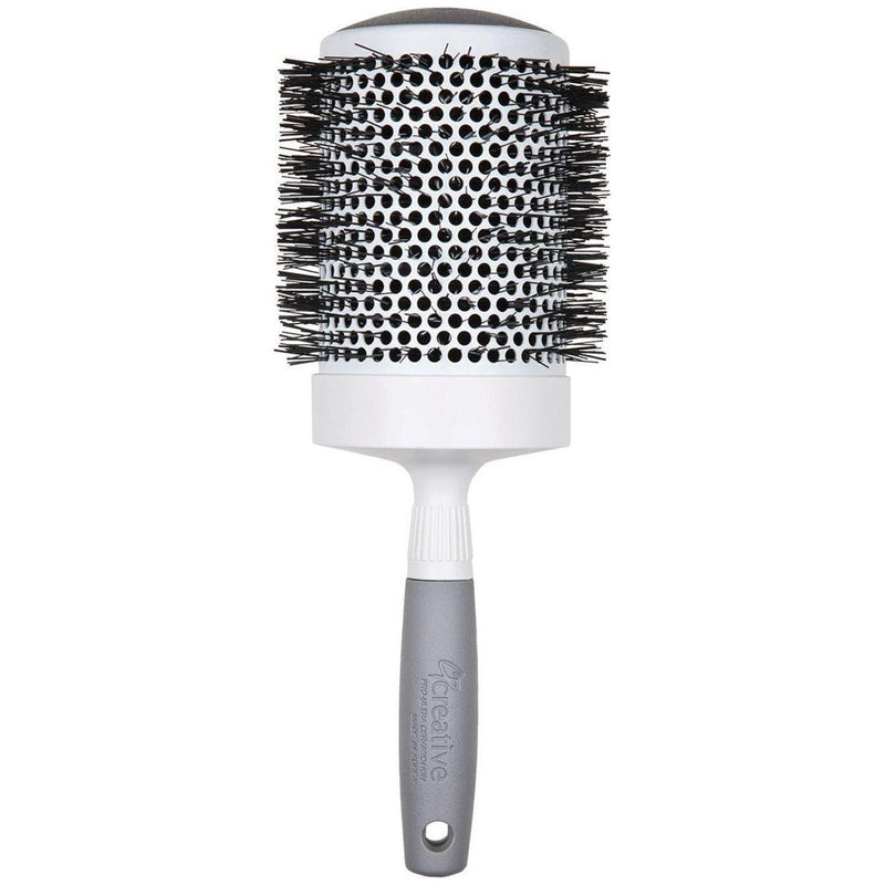 Creative Pro Hair Tools Pro Ultra Ceramic Thermal Round Hair Brush Hair Brush White Smoke 135 (5")