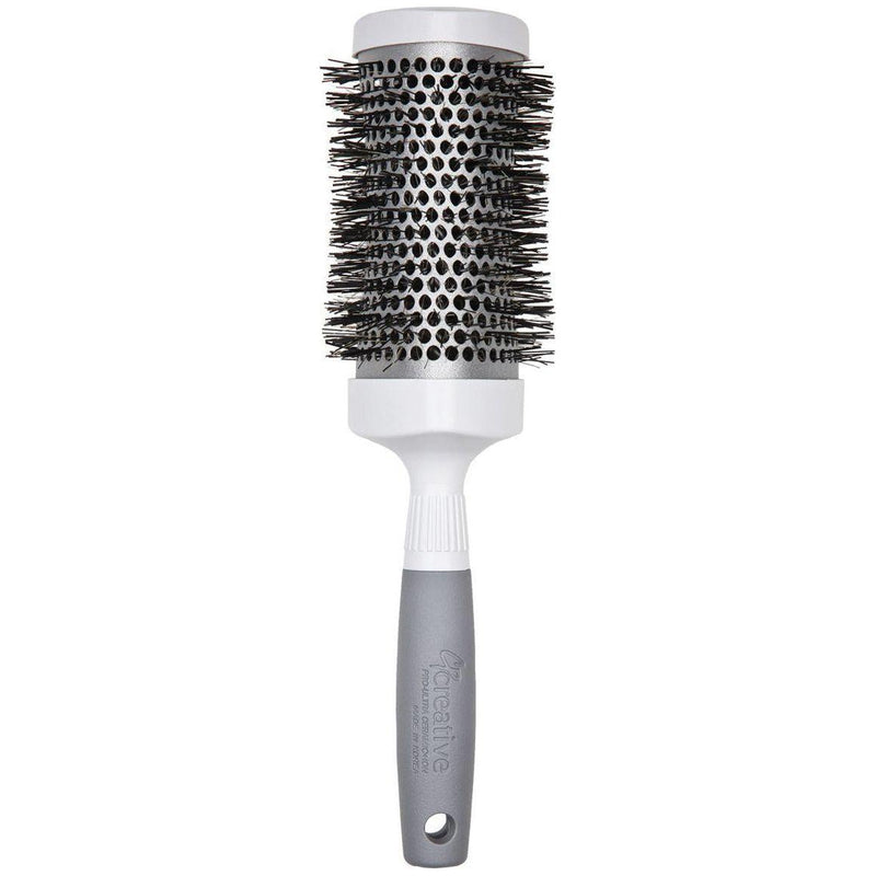 Creative Pro Hair Tools T-Curve Silver Nano Ionic Hair Brush Hair Brush White Smoke 200-TC (3")