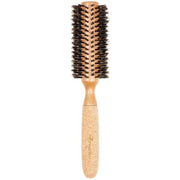 Creative Pro Hair Tools Eco-Friendly Birchwood and Cork Boar Bristle Round Hair Brush Hair Brush White Smoke CRC4 (2")