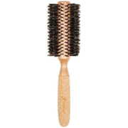 Creative Pro Hair Tools Eco-Friendly Birchwood and Cork Boar Bristle Round Hair Brush Hair Brush White Smoke CRC4XL (3")