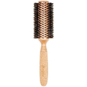 Creative Pro Hair Tools Eco-Friendly Birchwood and Cork Boar Bristle Round Hair Brush Hair Brush White Smoke CRC4XX (2.5")