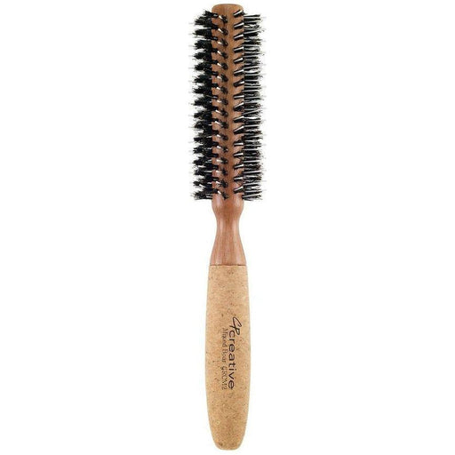 Creative Pro Hair Tools Eco-Friendly Birchwood and Cork Boar Bristle Round Hair Brush Hair Brush White Smoke CRC2 (1.25"),CRC2 XL (2.75),CRC4 (2"),CRC4XX (2.5"),CRC4XXX (3.25"),CRC4XL (3")