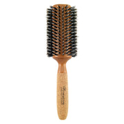 Creative Pro Hair Tools Eco-Friendly Birchwood and Cork Mixed Boar Bristle Round Hair Brush Hair Brush White Smoke CRCM4XX (3")