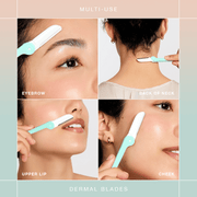 Contours Rx Dermal Blades Facial Dermaplaning Tool Gray