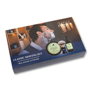 Antica Barberia Mondial US Balsamic Classic Shaving Gift Box: Brush + Aftershave Balm + Shaving Cream Gift Set White Smoke