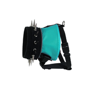CoyoteVest BullyHarness Vest White Smoke Medium / Turquoise