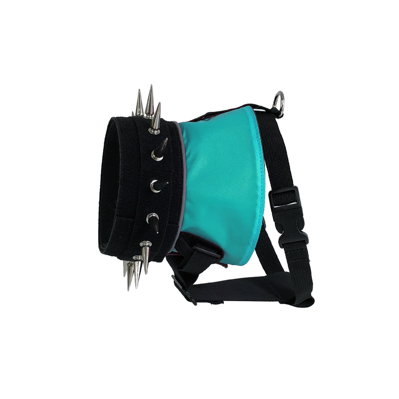 CoyoteVest BullyHarness Vest White Smoke Medium / Turquoise