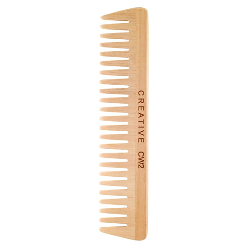 Creative Pro Hair Tools Birch Wood Combs Hair Combs Antique White CW2 - 6",CW3 - 7",CW4 - 7"