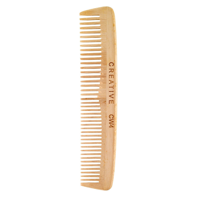 Creative Pro Hair Tools Birch Wood Combs Hair Combs Wheat CW4 - 7"