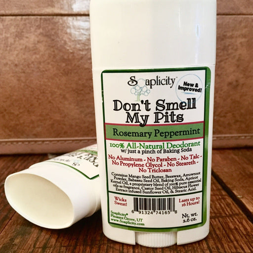 Soaplicity Don't Smell My Pits Natural Deodorant - Rosemary Peppermint Deodorants Light Gray Default Title