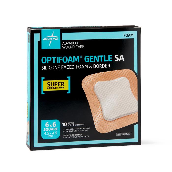 Optifoam Gentle Foam Dressing 6 X 6 In