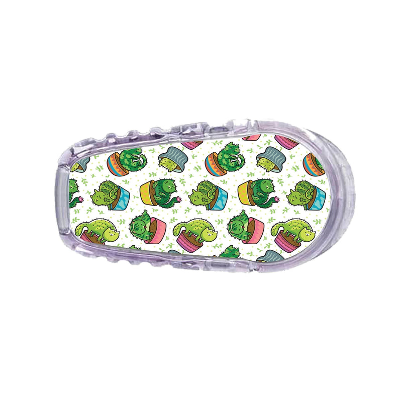 Peelz Cactus Cat Sticker Designed for the DEXCOM Transmitter Peelz/Stickers White Smoke G6
