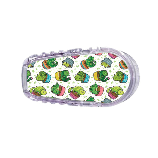 Peelz Cactus Cat Sticker Designed for the DEXCOM Transmitter Peelz/Stickers White Smoke G6