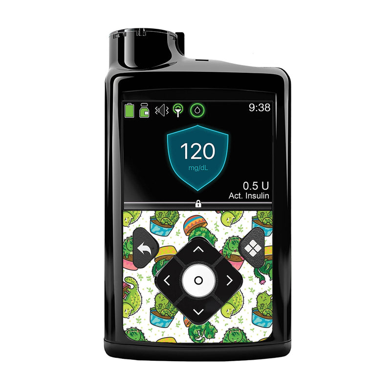 Peelz Cactus Cat Sticker for Medtronic MiniMed 770G & 780G Peelz/Stickers Black Front Peelz