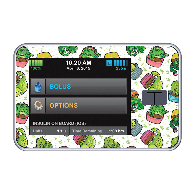 Peelz Cactus Cat Sticker for Tandem t:slim Peelz/Stickers Black