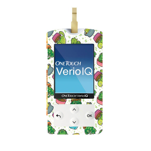 Peelz Cactus Cat for OneTouch Verio IQ Glucometer Peelz/Stickers White Smoke