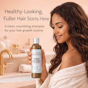 Glimmer Goddess® Organic Skin Care Organic Caffeine Shampoo for Hair Growth – Stimulating Formula Hair Growth Bisque 8 oz