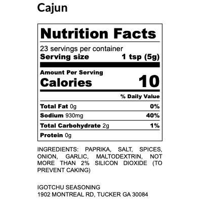 Igotchu Cajun Creole seasoning