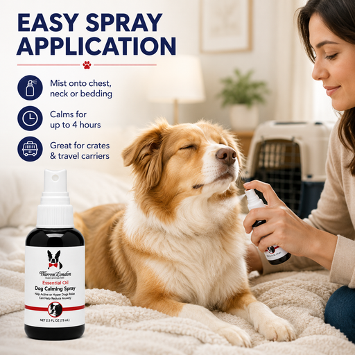 Warren London Essential Oil Dog Calming Spray Spa Product Light Gray