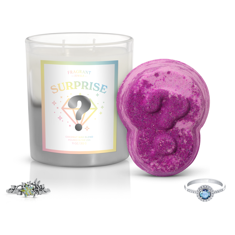 Fragrant Jewels Surprise - Candle and Bath Bomb Set Bundle (Candle & Bath Bomb) White Smoke Ring / 5 / Rhodium Plated,Ring / 6 / Rhodium Plated,Ring / 7 / Rhodium Plated,Ring / 8 / Rhodium Plated,Ring / 9 / Rhodium Plated,Ring / 10 / Rhodium Plated,Ring / 5 / 925 Sterling Silver,Ring / 6 / 925 Sterling Silver,Ring / 7 / 925 Sterling Silver,Ring