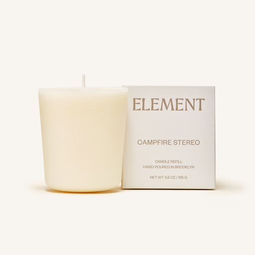 Element Brooklyn Campfire Stereo Candle Refill Candle Refills Light Gray