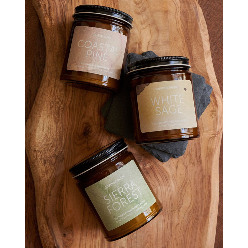 Juniper Ridge White Sage Essential Oil Candle Candles Saddle Brown